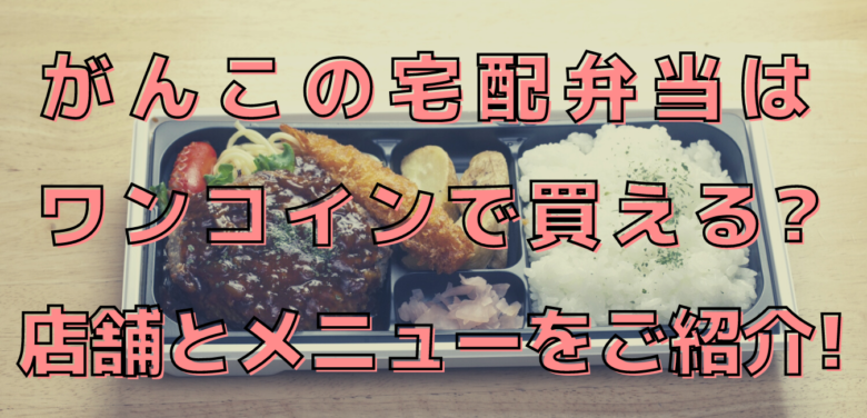 がんこの宅配弁当はワンコインで買える 店舗とメニューをご紹介 オンライン総合研究所